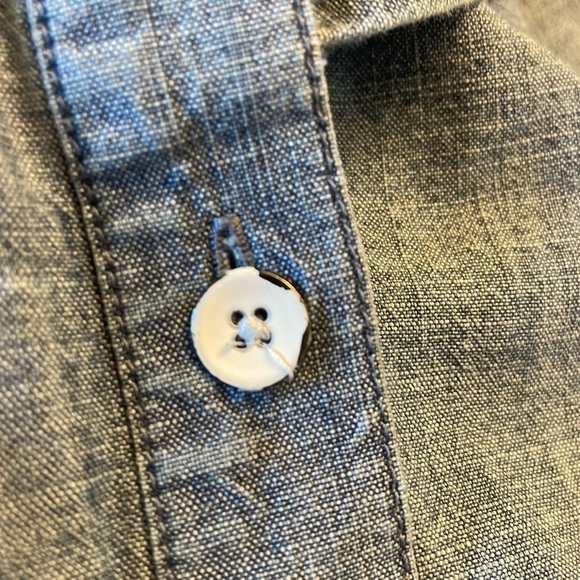 J.Jill Blue Denim Button-Up Long Sleeved Shirt Dress - Picture 11 of 11